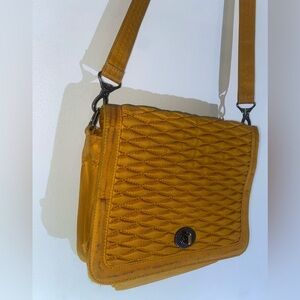 Lug Handbag Presto Convertible Crossbody in Amber Yellow